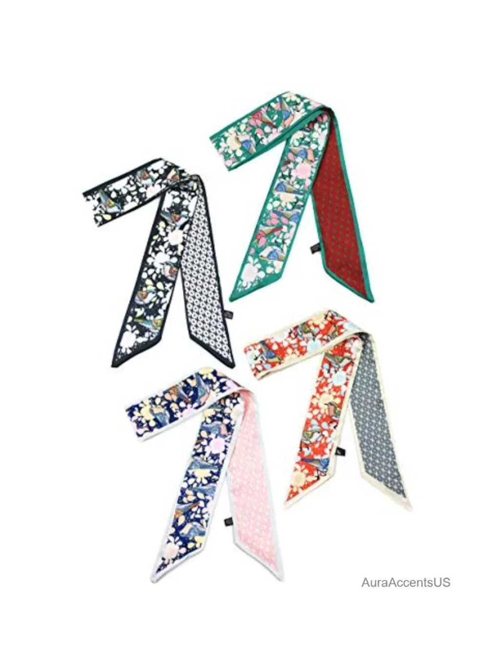Silky Long Scarf Multifunctional Neck Scarf Head Scarf, Polyester Imitation